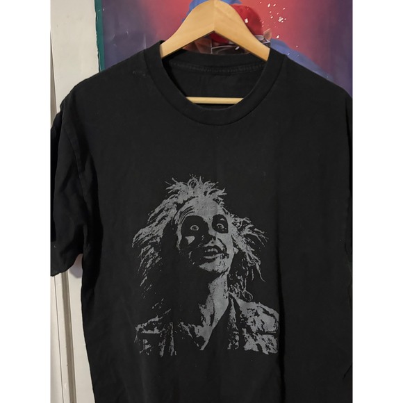 Mens Black Beetlejuice Movie Graphic T Shirt y2k rare 2000s 90s horror - Picture 5 of 7